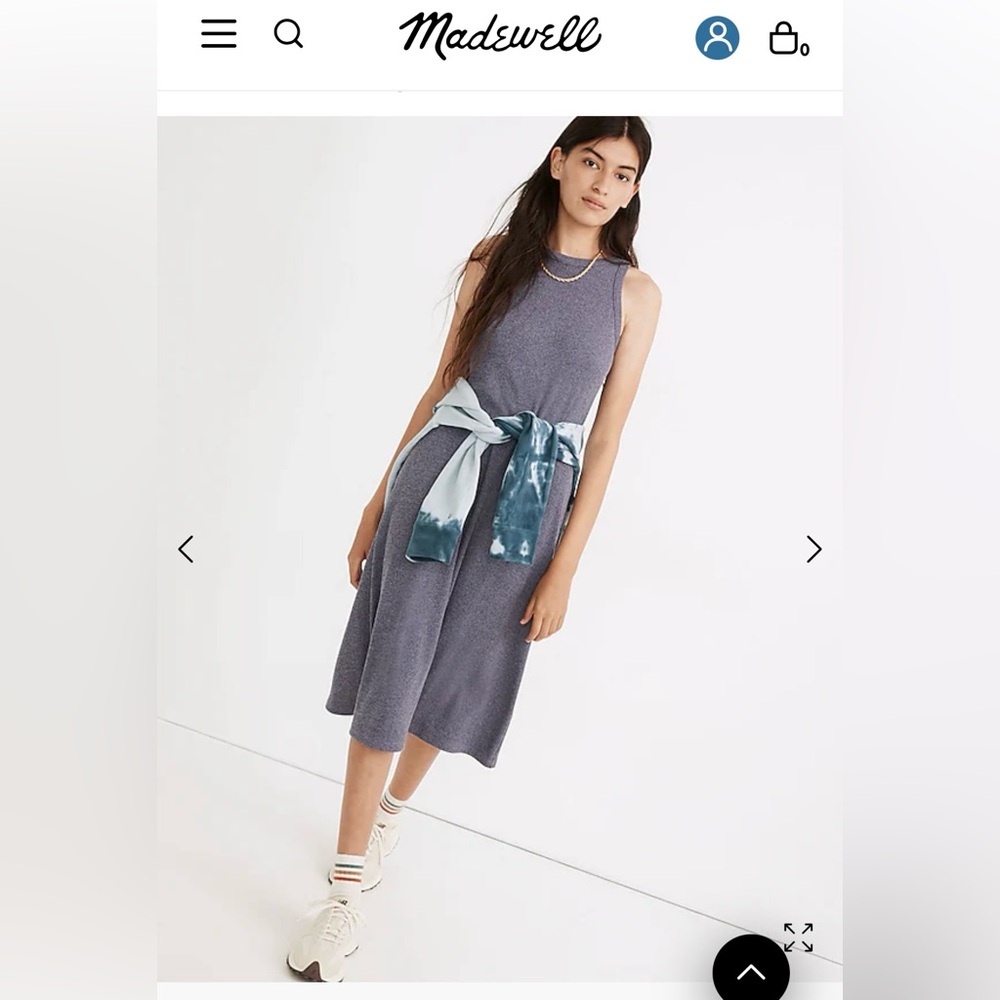 Madewell midi dress dusty orchid size M